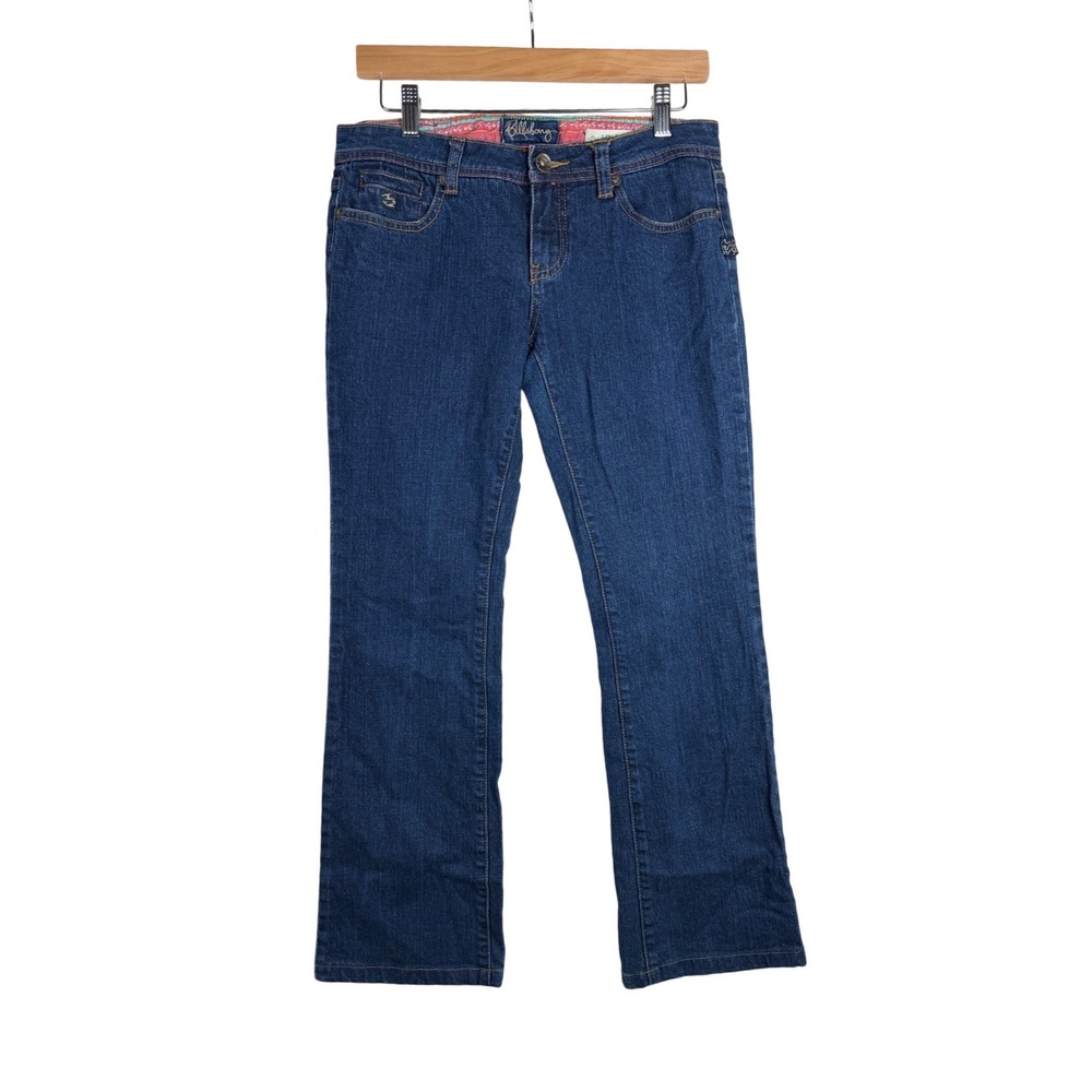 Billabong Low Rise Straight Jeans size 7 Blue